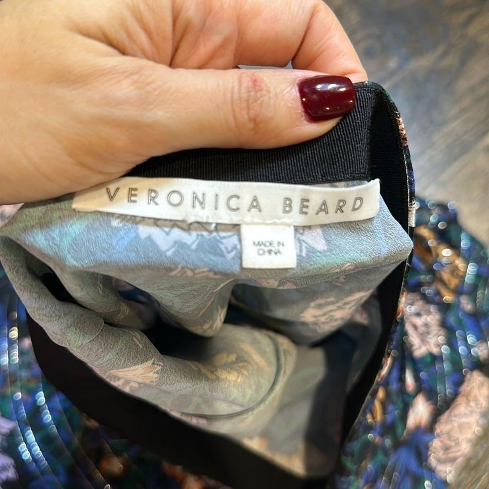 Veronica Beard Blue Pattern Print Skirt Size XS - Picture 4 of 4